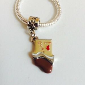 “Chocolate Bar” Dangling Charm Bead For European Style Charm Bracelets